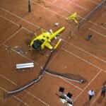 Cuatro heridos tras la caída de un helicóptero en las canchas del ex KDT de Palermo