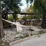 Colapsó un muro del boliche Santa Cruz en la Ribera de Quilmes tras un temporal