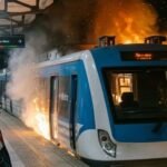 Otra vez un tren en llamas: el ajuste también se paga con seguridad